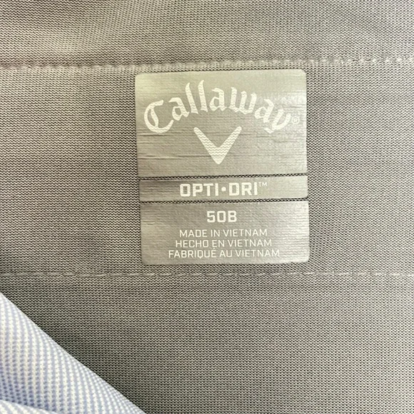 Callaway Opti-Dri Mens 50B Light Blue Micro Texture Golf Shorts Big & Tall - Picture 3 of 10